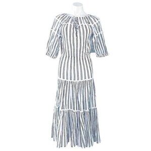 Lauren Ralph Lauren Peasant Maxi Dress in Winter Cream Size 2 New w/Tag